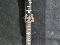Size 7 Sterling Silver Butterfly Ring Not Marked