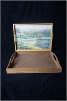 Two Wooden Serving Trays