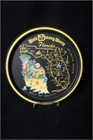 Vintage Round Metal Florida Walt Disney Tray