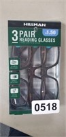 3 PAIR OF READING GLASSES NEW
