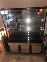 Lighted Mirror Back China Cabinet