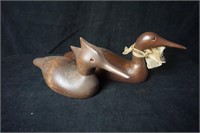 Two Brown Decorative Ducks