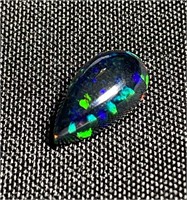 Certified 4.20 Cts Natural Black Opal
