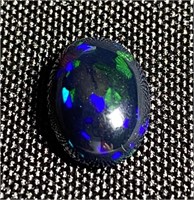 Certified 3.55 Cts Natural Black Opal