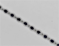 AIGL $13,312 13.15Cts Sapphire Diamond Bracelet