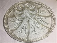 Ornate Glass Egg Platter
