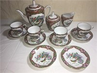 Oriental Style Tea Set - Some Damage SEE PICTURES