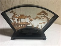 Ornate Oriental Wood Table Top Display