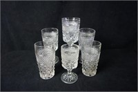 Collection of Mis Depression Glass Wexford Glasses