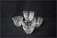 Set of 4 Depression Star of David Berry Bowls