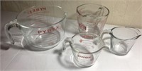 Lot of Pyrex & Anchor Hocking Measuring Glass