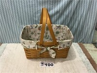 LONGABERGER SMALL SHOPPING BASKET W LINER,