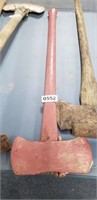 RED DOUBLE SIDED AXE