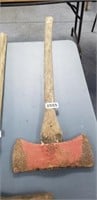 VINTAGE AXE WITH RED BLADE