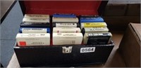 FAUX CROC CASE OF (15) 8 TRACK TAPES