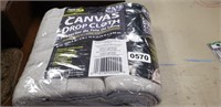 9'X12' CANVAS DROP CLOTH NEW IN PACKAGE