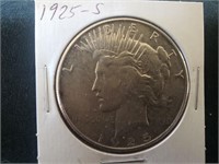1925 S Peace dollar