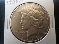 1935 S Peace dollar