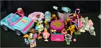 Barbie car & misc toys