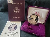 1987 American eagle 1oz proof silver bullion coin