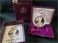1988 American eagle 1oz proof silver bullion coin