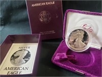1989 American eagle 1oz proof silver bullion coin