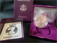 1990 American eagle 1oz proof silver bullion coin
