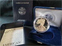 1996 American eagle 1oz proof silver bullion coin