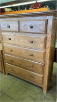 5 drawer wood dresser