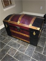 Antique dome-top steamer trunk