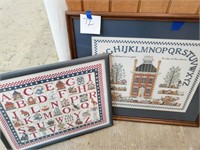 2 ABC Needlepoint Pictures