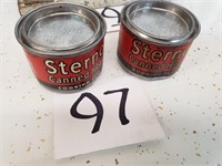 Lot of 2 Vintage Sterno Cooking Fuel Tins