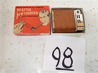 Beattie Jet Lighter - Leather Wrapped