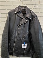 Vintage AMF Harley Davidson Leather Jacket 46 Tall