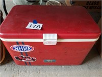Vintage Red Thermos Cooler