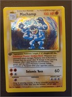 Pokemon card Machamp 1st edition base Holo MP