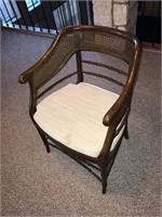 Accent Chair with Woven Back and Seat Pillow