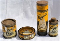 Four Leggett's tins