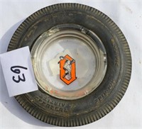 Olympic Tyre ashtray with glass insert