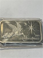 1974 Christmas 1 oz. Silver Bar