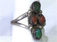 Signed Sterling Silver Native American Handmade