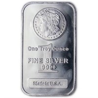 1 oz. Silver Morgan Design Silver Bar