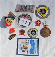 Quantity of badges and patches (motor related)
