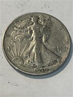 1939 better Date Walking Liberty Half Dollar