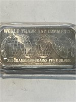 1 oz World Trade Unit Silver Bar