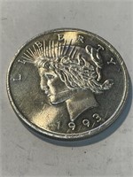 1993  Peace Silver Dollar Design 1 oz. Round