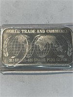 1 oz World Trade and COmmerce Silver Bar