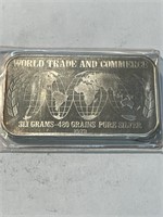 1 oz World Trade and Commerce Silver Bar