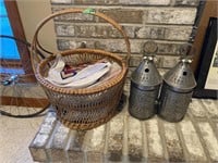 Basket: Linens/Candleholders