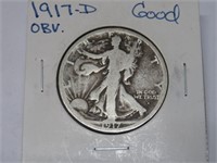 1917 d OBV. Better Date Wlking Liberty 50c